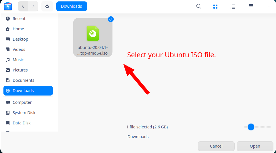 install ubuntu from usb etcher