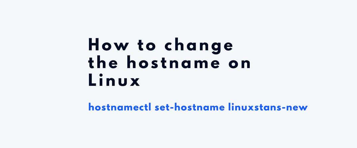 linux change hostname