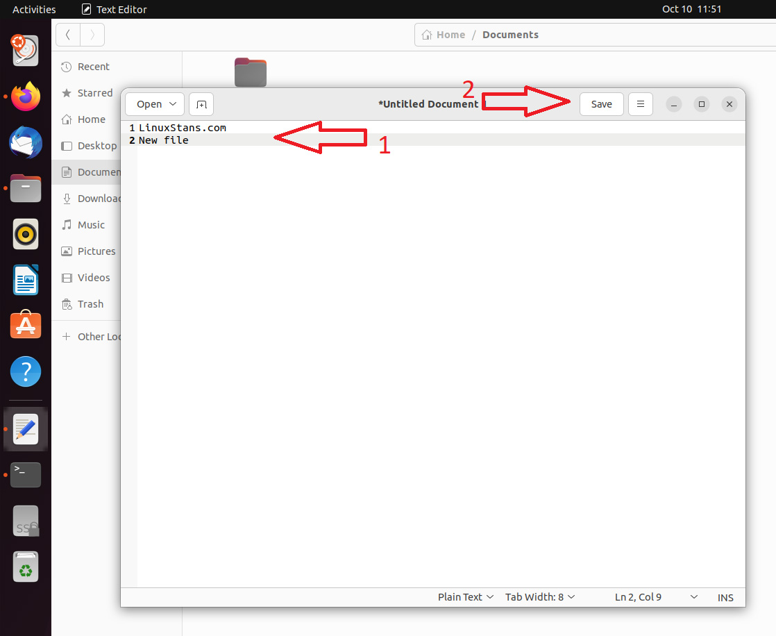 new file text editor Ubuntu