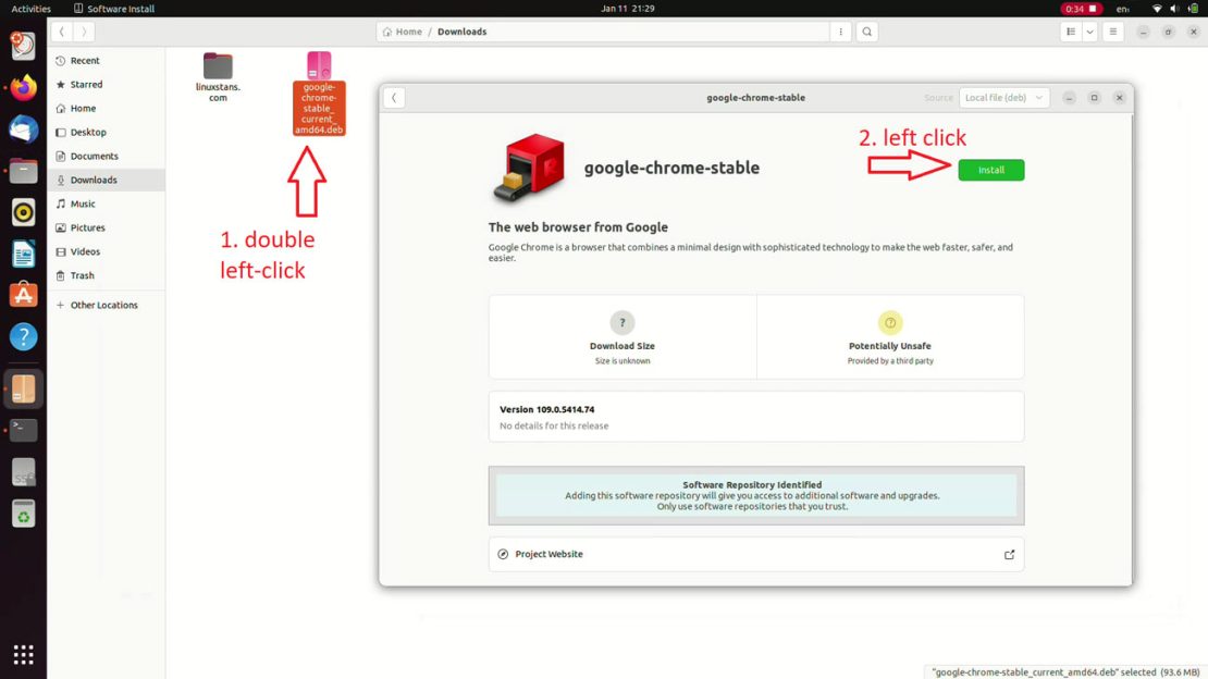 Ubuntu how to install deb files