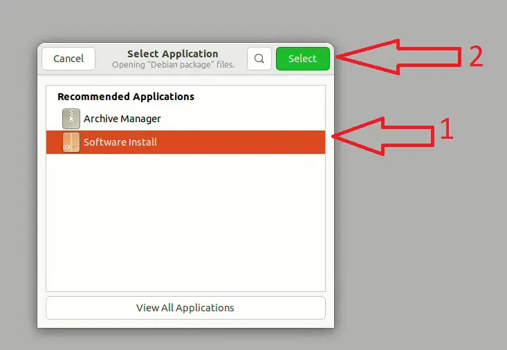 software install select app