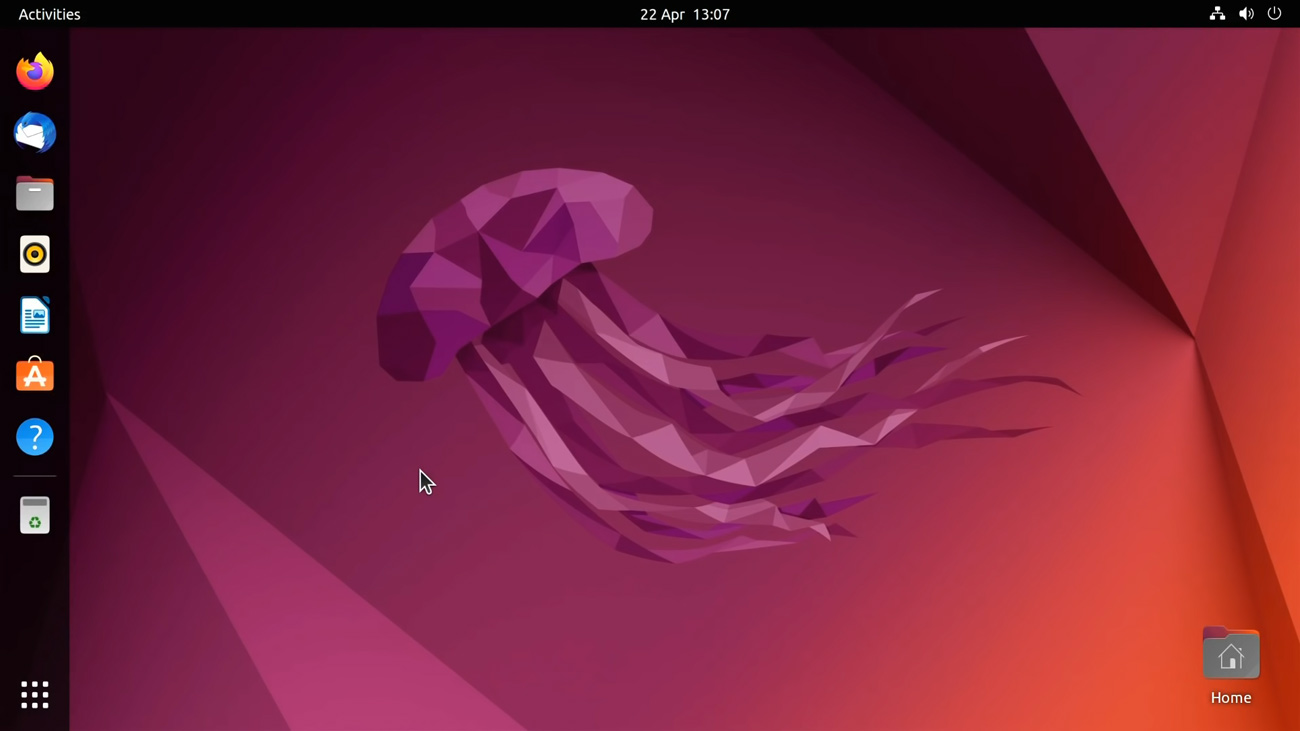 Ubuntu 22.04 with the GNOME desktop environment